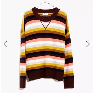 Madewell 100% cashmere striped sweater